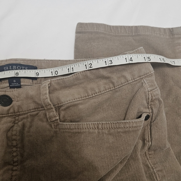 Talbots Tan Corduroy Straight Leg Pants! - Picture 5 of 7